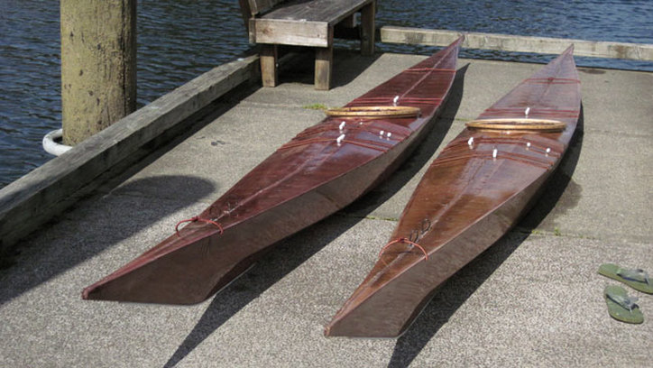 traditional skin on frame greenland kayaks