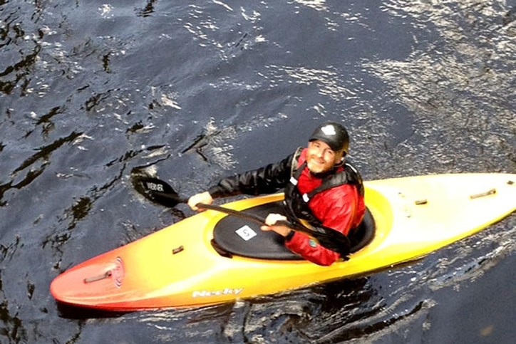 Brian Schulz in kayak