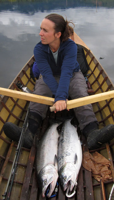 salmon fishing in the guideboat