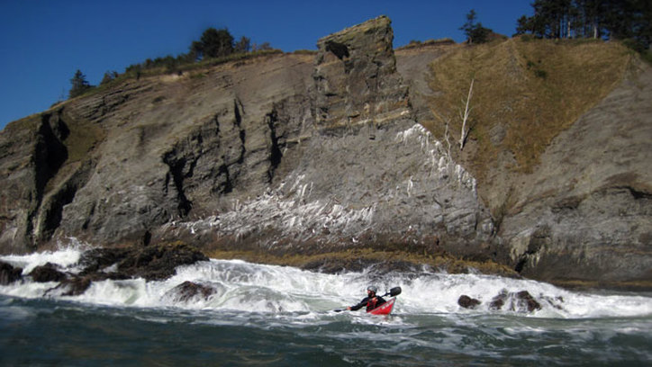 sea kayaking off cape falcon