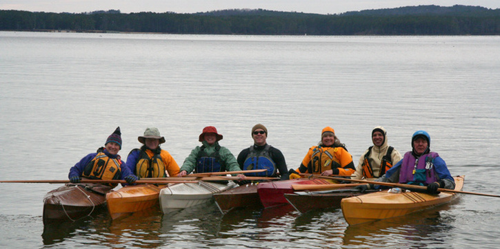 kayak building class group shot