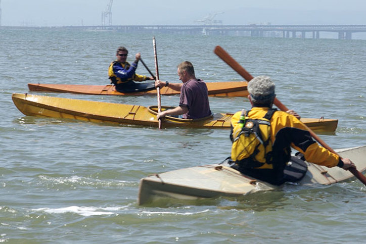 Brian Schulz paddling with the Bay Area Sea Kayakers